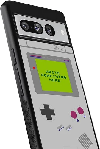 Vista 2 de Funda de goma negra personalizada para consola de juegos retro compatible con Google Pixel 10, 10 Pro, 10 Pro XL, 9a, 9 Pro, Pixel 9, Pixel 9 Pro