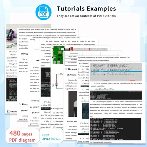 Vista 5 de Adeept Kit de inicio actualizado para Raspberry Pi 4 3 B+ B 3B 3B+ 2B, código Python C, 40 proyectos, kit educativo STEM, kit de iniciación integral