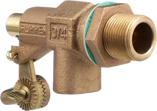 Vista 6 de Watts Serie 750 Válvula de flotador de bronce resistente de 3/4 ", entrada roscada NPT hembra, brida mecanizada, brazos dentados, sellos