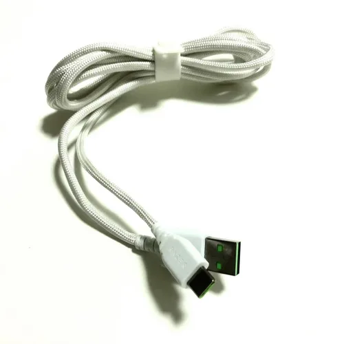 Vista 3 de Cable de carga de datos USB C a USB compatible con Razer Viper V2 ProDeathAdder V3 ProBasilisk V3 Pro Mouse inalámbrico para juegos (blanco)