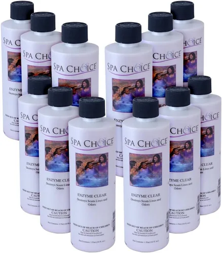 Vista 8 de SpaChoice Bañera de hidromasaje transparente de 1 pinta de hidromasaje, clarificador de spa, fabricada en Estados Unidos Removes Scum Lines