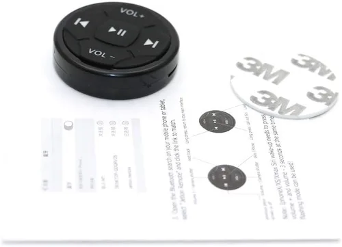 Vista 5 de YuYue Electronic Botón inalámbrico Bluetooth de botón multimedia para selfie, control remoto de música, inicio de Siri para iPhone. Se aplica al