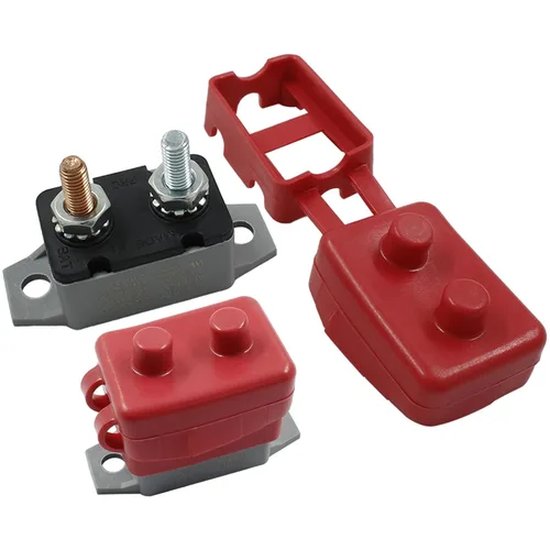 Vista 4 de Bonsicoky Disyuntor de reinicio automático de 15 A 12 V con tapa y perno, interruptor de parada corta para automóvil, barco, RV