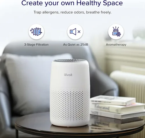 Vista 6 de LEVOIT Purificadores de aire para alergias en el hogar y un mejor sueño (Core 300 / Core300-P + Core Mini)
