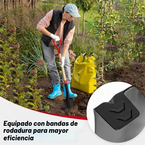 Vista 3 de Nohovu Pala para Excavar, Pala Resistente con Mango en D, Pala de Zanja para Jardinería, 45 Pulgadas