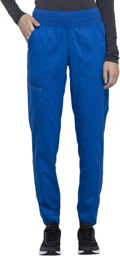 Vista 12 de Cherokee WW011 - Pantalones de uniforme médico para mujer tipo jogger con tiro normal, cintura elástica de 5 bolsillos, ultra suaves con elasticidad