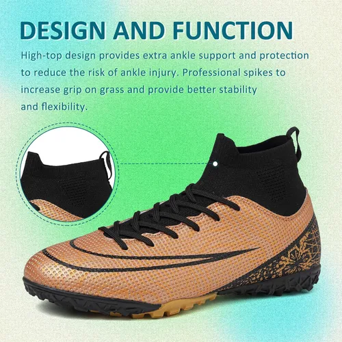 Vista 3 de CBUSTER Soccer Cleats Mens Women Indoor Outdoor Soccer Shoes for Big Boy AGFG