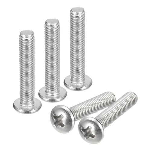 Vista 59 de uxcell Tornillos de máquina de cabeza redonda de 1/4-20x1, tornillo de acero inoxidable 304 18-8, accionamiento Phillips, totalmente roscado
