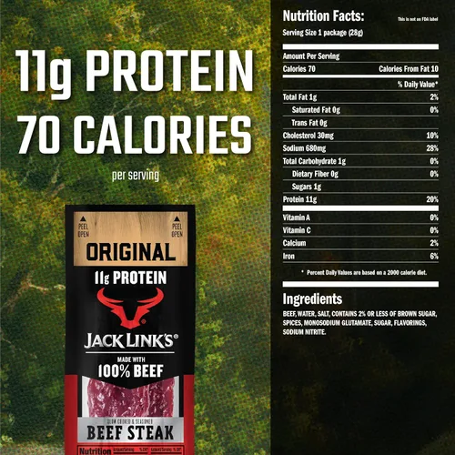 Vista 2 de Jack Link's Premium Cuts - Filete de ternera, original, 1 onza (paquete de 12)