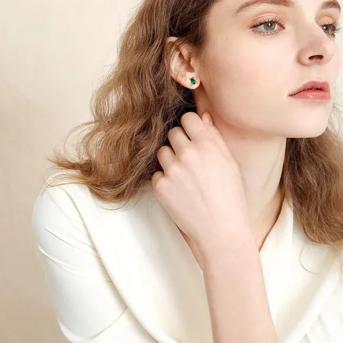 Vista 4 de Frog Earrings for Women Girls Sterling Silver Frog Pendant Necklaces Crystal Studs Earrings Frog Stud for Teens Cute Animal Hypoallergenic Jewelry