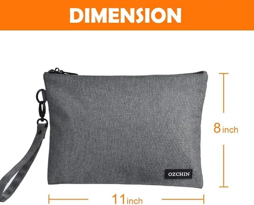 Vista 2 de OZCHIN - Bolsas a prueba de olor, estuches de 11 x 8 pulgadas con cerradura con combinación
