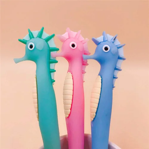 Vista 3 de 6 bolígrafos de gel de dibujos animados Anim Bear Giraffe para escritura escolar, suministros de oficina, regalo de papelería para niños (2128)
