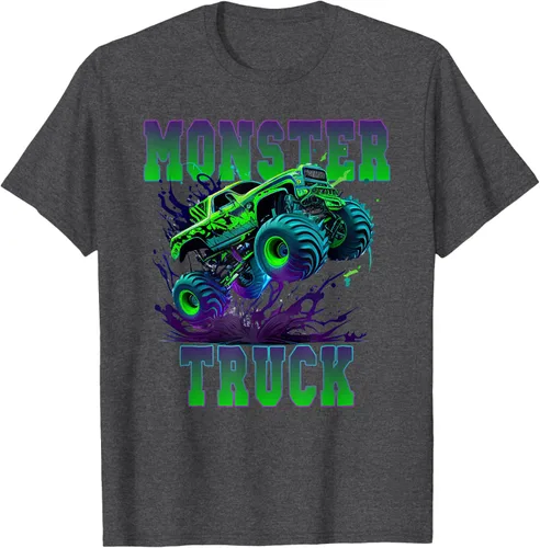 Vista 33 de Camiseta Monster Truck 4x4, Negro