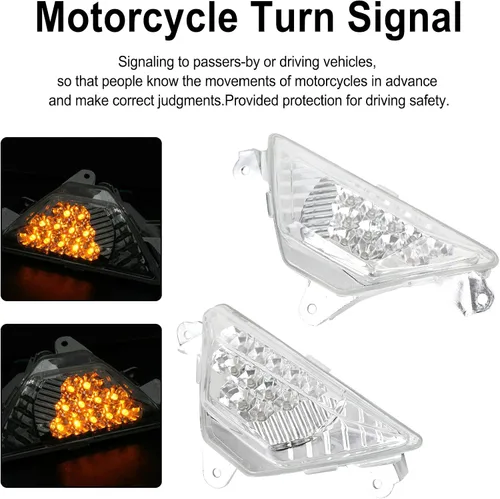 Vista 6 de Topteng Luz LED para Señal de Giro Frontal de Motocicleta para KAWASAKI NINJA 250 2013-2017, NINJA 300 2013-2018, NINJA 400 2018-2021, NINJA 650