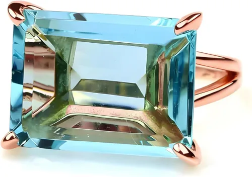 Vista 7 de Fashion Rings - London Blue Topaz Ring in 14k Gold Filled - Brilliant Birthstone, Topaz Handmade Jewelry - with Jewelry Box
