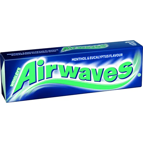 Vista 5 de Chicle sin azúcar Airwaves mentol y eucalipto, 10 tabletas, paquetes de 30