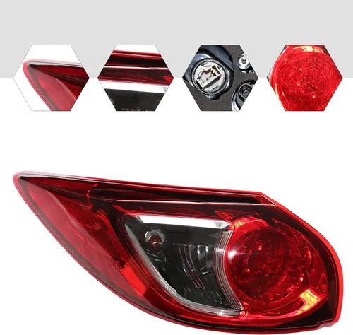Vista 5 de Para 2013 2014 2015 2016Mazda CX-5 halógeno exterior luz trasera luz trasera reemplazo rojo lente (lado izquierdo)