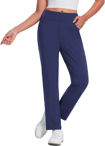 Vista 11 de baleaf Pantalones térmicos con forro polar para mujer para clima frío Negro