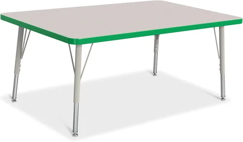 Vista 13 de Berries Mesa rectangular para actividades, altura E, Gris/Negro/Negro, 1