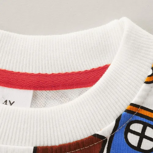 Vista 3 de Bumeex Sudadera de manga larga con cuello redondo de algodón para bebé niño pequeño 1-7T