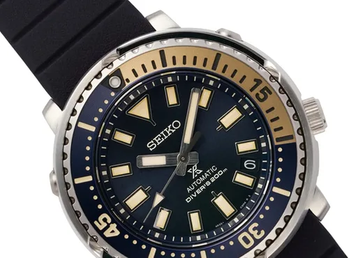 Vista 3 de Seiko Prospex SRPF81K1 - Reloj automático de buceo para hombre, modelo Safari 'Mini Tuna', Azul, Buceador