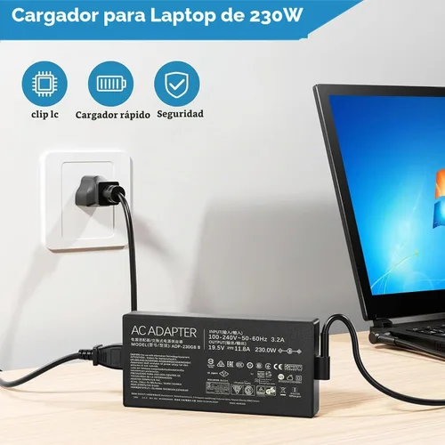 Vista 8 de ADP-230GB B 230W cargador de portátil para juegos para ASUS ROG Zephyrus S