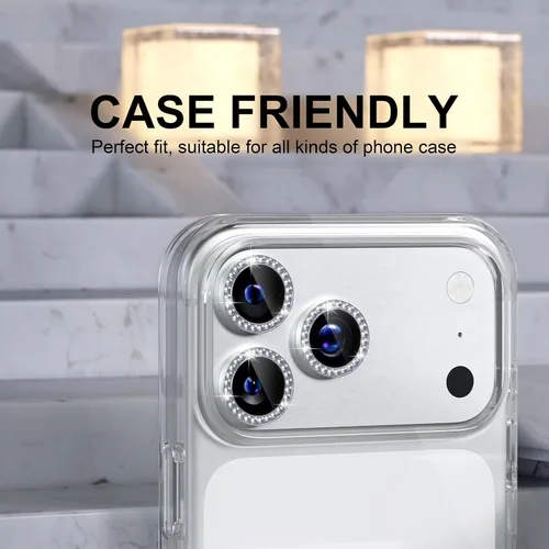 Vista 185 de Choiche Compatible para iPhone 16 Pro/iPhone 16 Pro Max Protector de Lente de Cámara, Vidrio Templado 9H Protector de Pantalla de Cubierta de Cámara