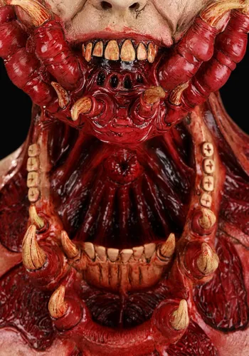 Vista 7 de Fun Costumes Máscaras de anfitrión para adultos Máscara de anfitrión moldeada de látex con relleno de espuma, máscaras inmortales para disfraces
