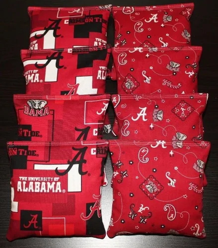 Vista 9 de BackYardGamesUSA Set of 8 Regulation Cornhole Bean Bags Made w Appalachian Mountaineers Fabric Style 120