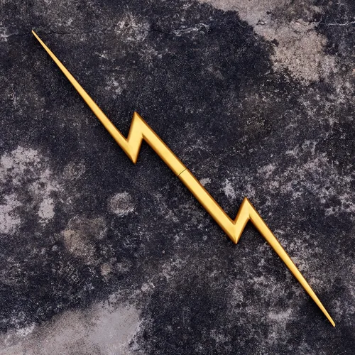 Vista 6 de A&C Hero Lightning Bolt - Accesorios de arma de cosplay para mujeres y hombres (dorado, talla única)