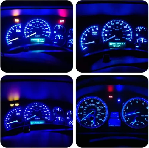 Vista 6 de WLJH Bombilla LED T5 azul 2721 37 74 con enchufe giratorio PC74 para luces