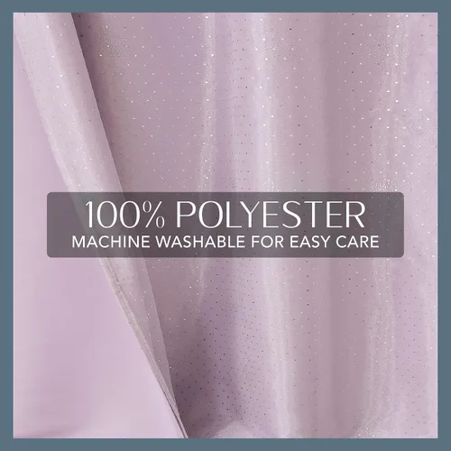 Vista 5 de Elrene Home Fashions Aurora - Cortina opaca transparente para niños, (lavanda), (52 x 63)