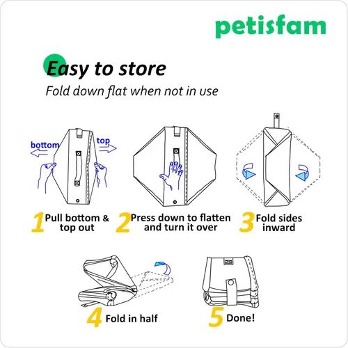 Vista 7 de Arenero portátil de viaje para gatos con tapa para contener arena y olor. Fácil de transportar, limpiar y almacenar. Ideal para viajes en auto