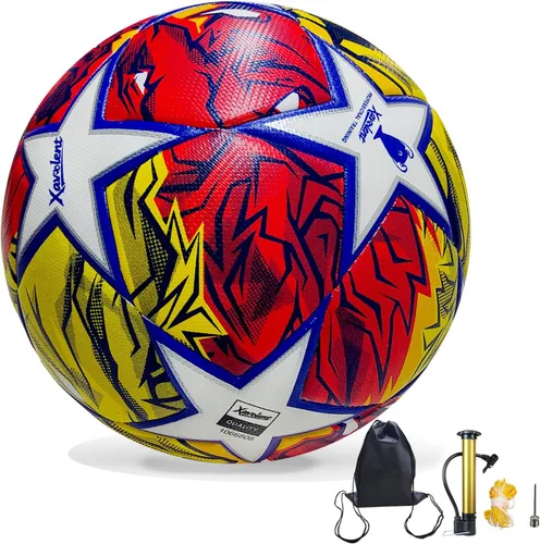 Vista 15 de Professional Soccer Ball Size 5,4 -Thermal Bonded Waterproof PU Match-Quality Training Ball with Pump