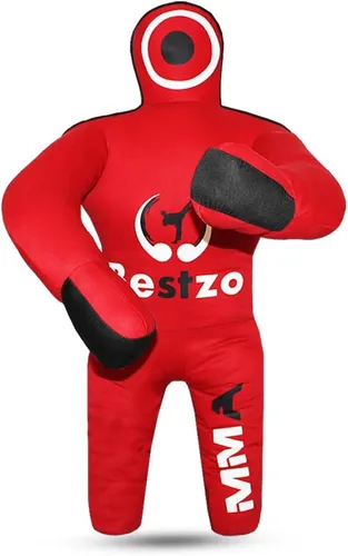 Vista 9 de MMA Grappling Dummy- Saco de boxeo para niños lucha libre BJJ Judo Karate Lanzamiento Autodefensa Boxeo Jiu Jitsu brasileño Dummies - Sin relleno