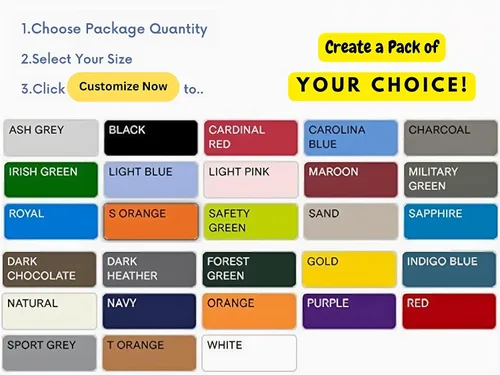 Vista 2 de Gildan Men's Long Sleeve T-Shirt, Style G5400, Multipack - Create Your Own Color Set