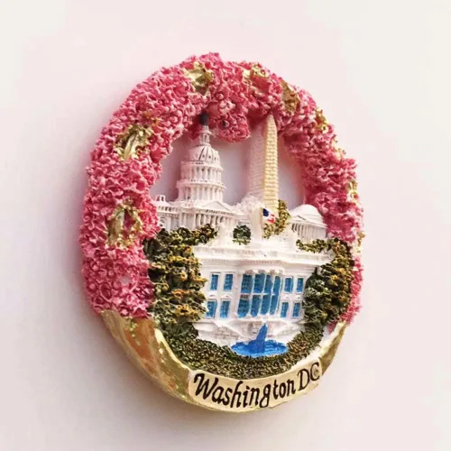 Vista 3 de Washington D.C. USA America Magnet 3D Resina imán de nevera recuerdo viaje ciudad colección