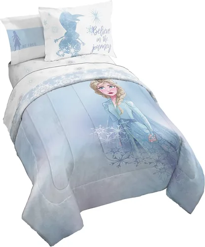 Vista 13 de Disney Moana - Juego de edredón individual de 5 piezas para niñas, color beige Bed in a Bag, Comforter Sheets Sham Pillowcase, Official