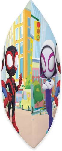 Vista 2 de Marvel Amazing Friends Spidey Team Group - Almohada de 16.0 x 16.0 in, multicolor