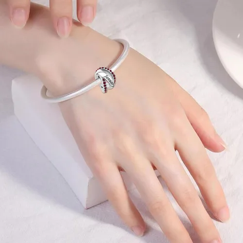 Vista 5 de KunBead Abalorios de cuentas de piedra natal de enero a diciembre, compatibles con pulseras Pandora para mujer