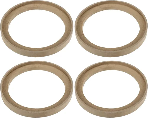 Vista 10 de uxcell 4 anillos espaciadores de montaje de subwoofer universales de 1 pulgada de madera maciza beige