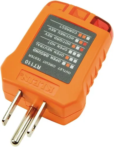 Vista 4 de Klein Tools RT110 - Probador de enchufes, probador de receptáculo eléctrico AC para enchufes norteamericanos