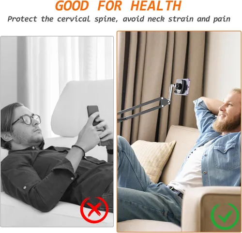 Vista 3 de Soporte magnético para teléfono VRIG para cama, soporte de teléfono Magsafe flexible para escritorio, soporte ajustable para tableta para iPhone 17