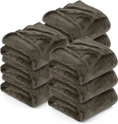 Vista 52 de Utopia Bedding - Manta de vellón de lujo, mullida, antiestática; manta de suave microfibra de 8.8 oz/yd² (300 g/m²) para sofá y cama; tamaño Gris
