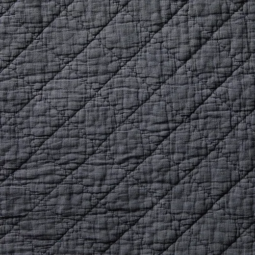 Vista 5 de HiEnd Accents - Edredón de gasa de algodón lavado a la piedra, color gris Gris antracita