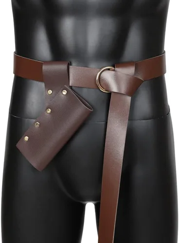 Vista 4 de Funda de cuero medieval para espada, daga de rana, accesorio universal para espada y cutlass para estoque