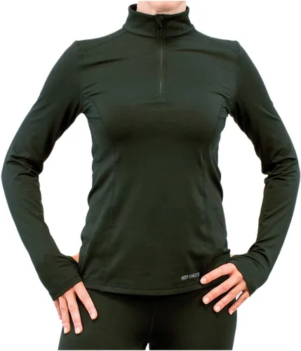 Vista 2 de Hot Chillys Micro-Elite Chamois Solid Zip-T - Capa base de peso medio para mujer