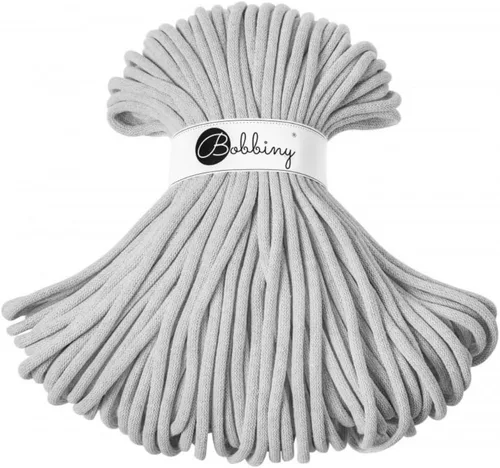 Vista 3 de Bobbiny - Cordón trenzado de macramé jumbo de 9 mm (color aloe), 108 yardas/330 pies