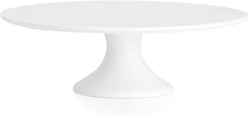 Vista 8 de Kanwone Soporte pequeño de porcelana de 8 pulgadas para tartas, plato de postre, soporte para tartas para fiestas, baby shower, soporte