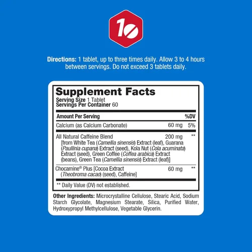 Vista 2 de ProLab Cafeína 200 mg, extracto de té verde, energía y enfoque (60 unidades, paquete de 1)